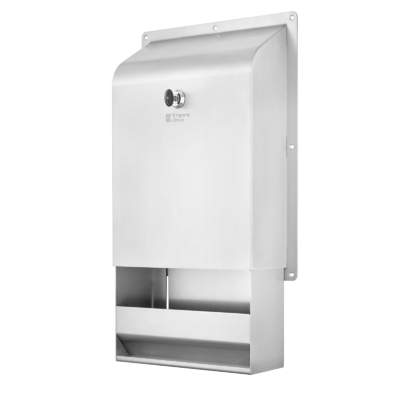 Anti-vandal and anti-ligature paper towel dispenser: KG02 product by Kingsway Group.