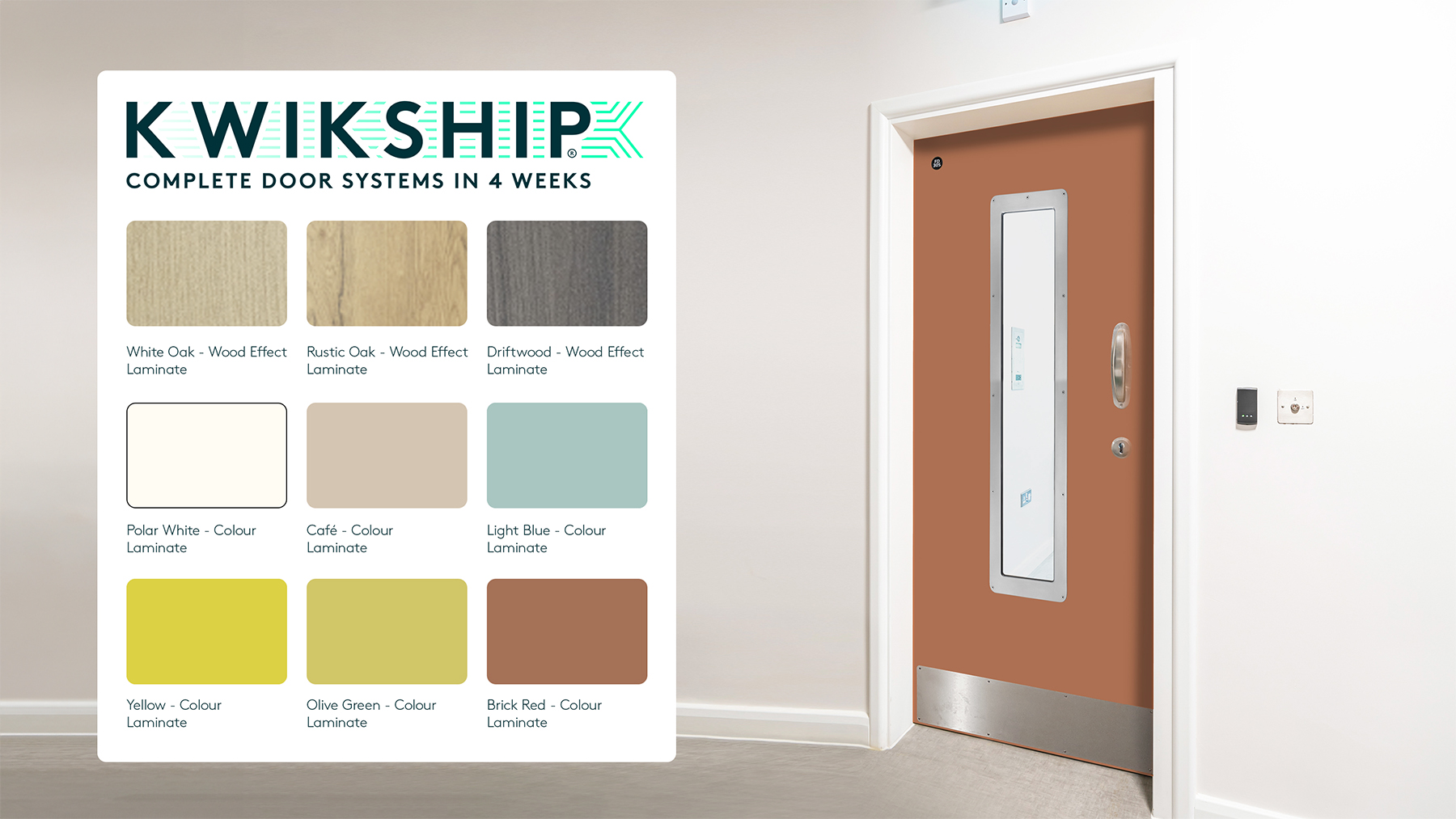 KwikShip Single Action Anti Ligature Door for Mental Healthcare.