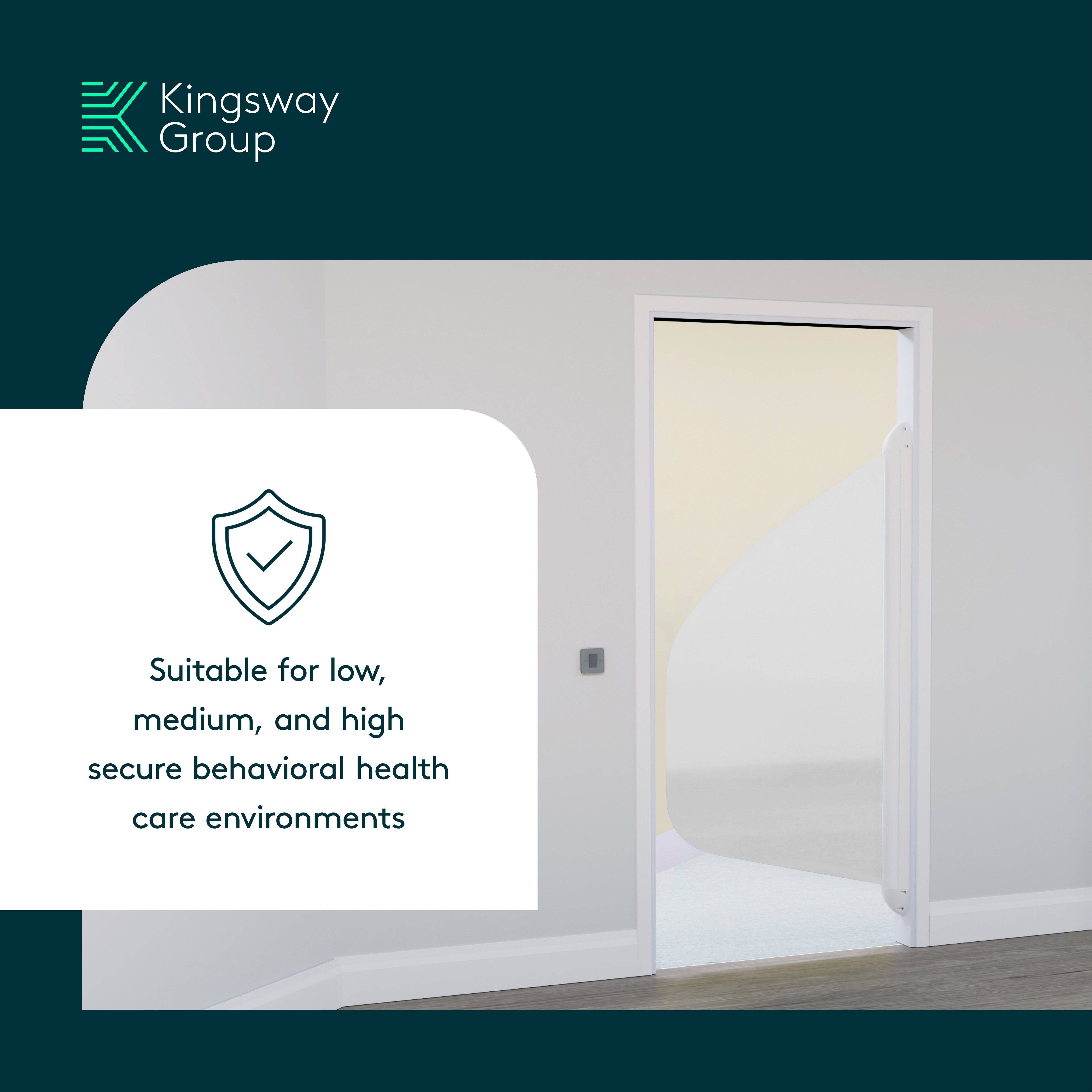 Ensuite Door for low, medium and high secure behavioral health wards.