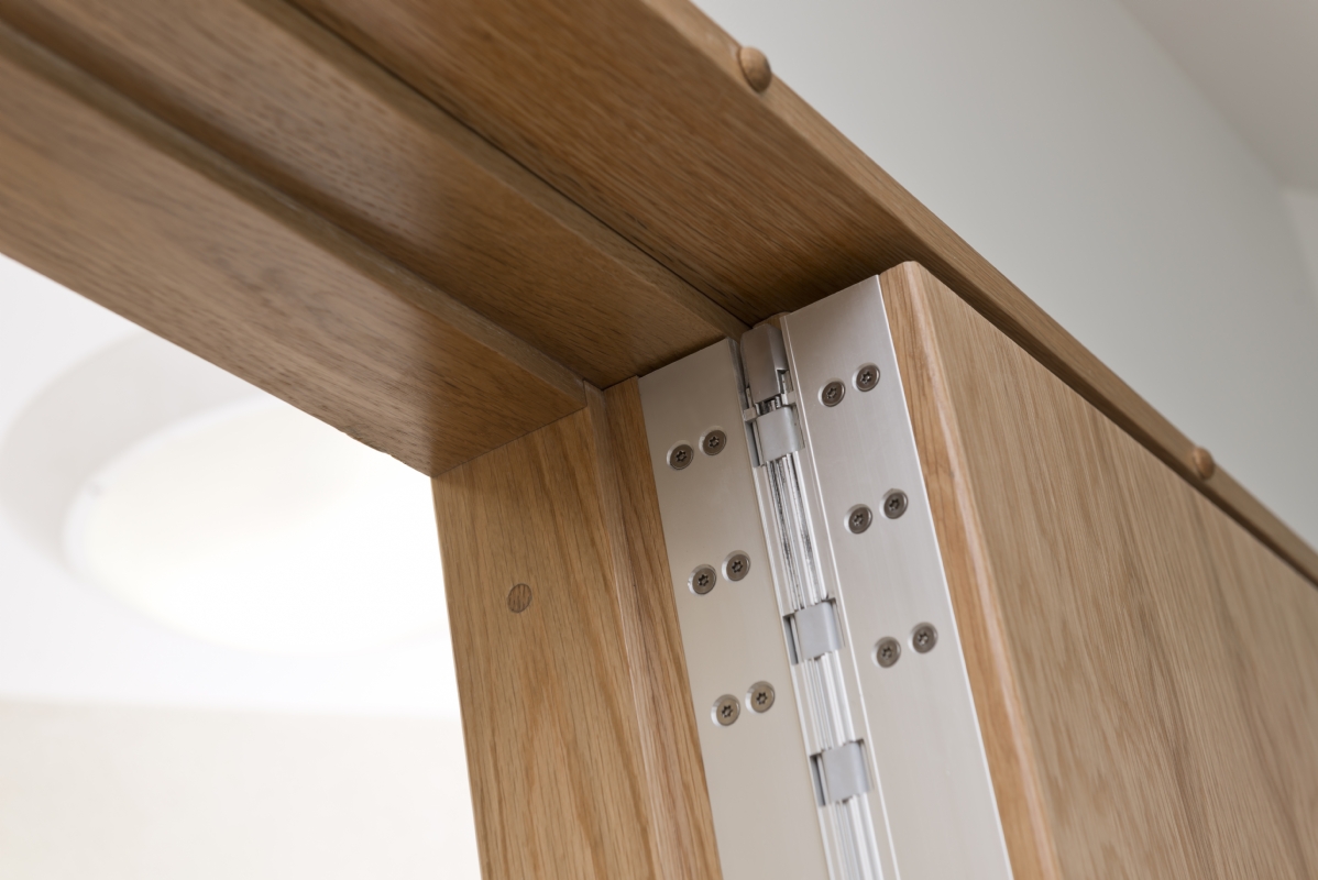 The ligature resistant continuous hinge by Kingsway Group helps reduce risk in behavior health facilities.