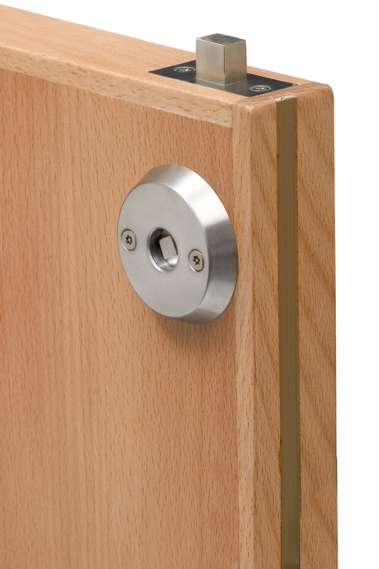 The quarter turn deadbolt adds extra locking strength to the top or bottom edges of a door.