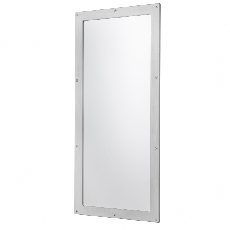 A shatter resistant, ligature resistant behavioral health mirror for challenging environments.