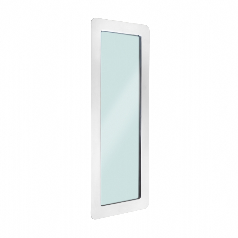 Clear-glazed anti-ligature vision panel for behavioral health hospitals, by Kingsway Group USA.