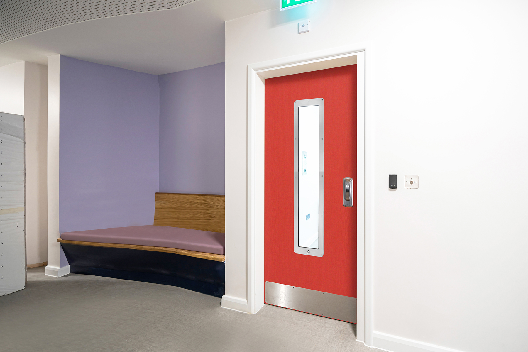 A Single-Action Ligature-Resistant Door System for Behavioral Health facilities.