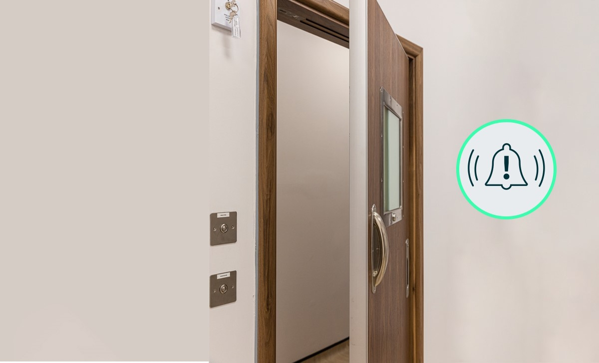 Kingsway Group's SENTRY ligature monitor alarmed door for mental healthcare in Australia.