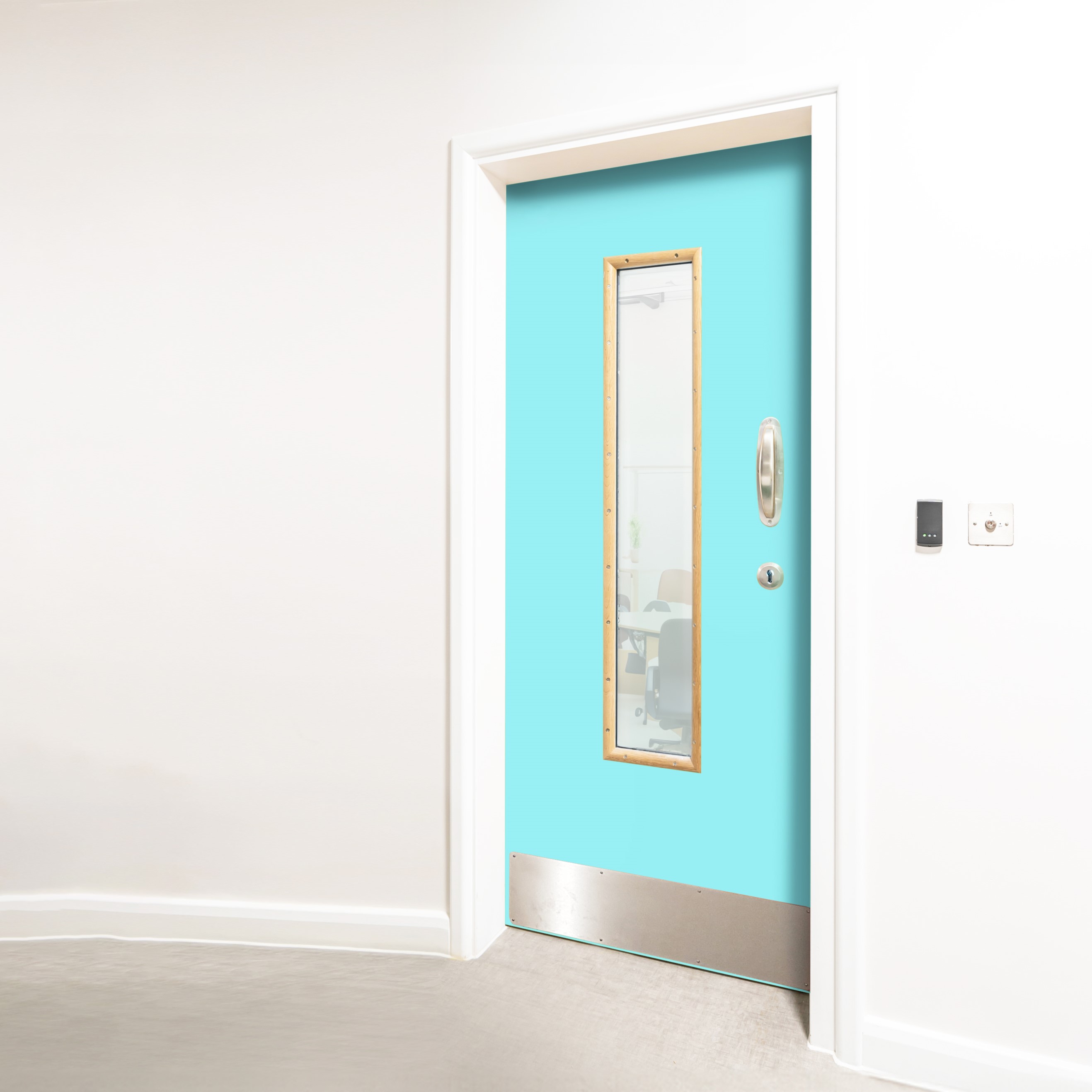 Anti Ligature Corridor Door for Mental Health: the SOLO Door System by Kingsway Group.