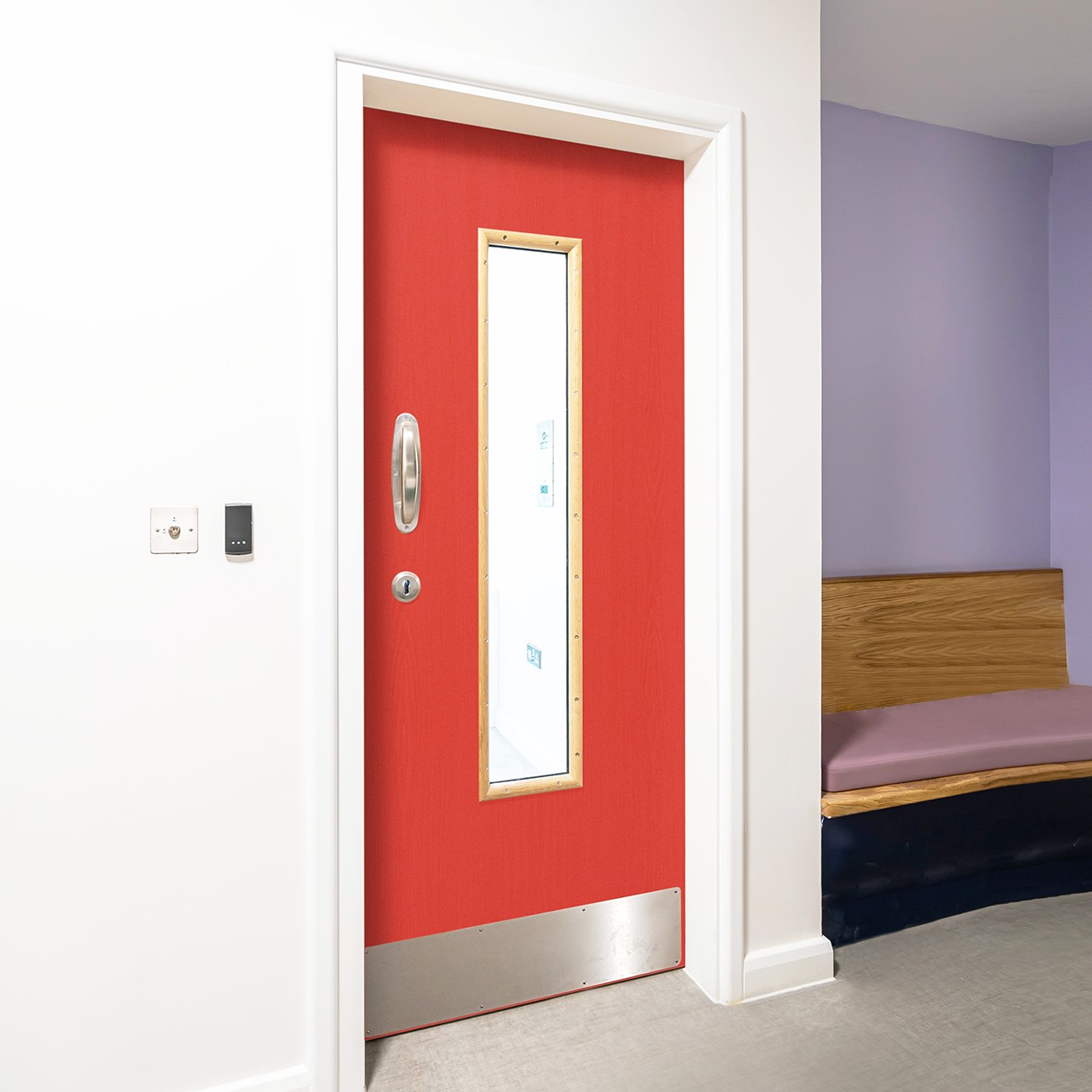 Single Action Anti Ligature Corridor Door System: SOLO by Kingsway Group Australia.