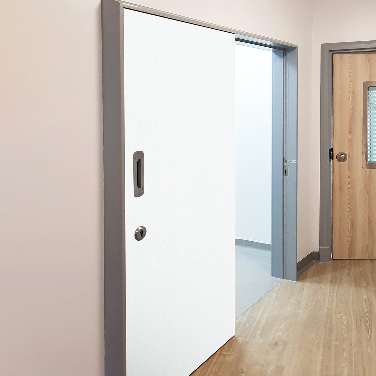 STOW Anti Ligature bathroom door for mental health.