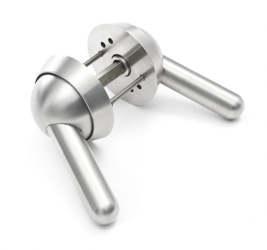 Anti-ligature lever handles provide the solution for latch door systems.