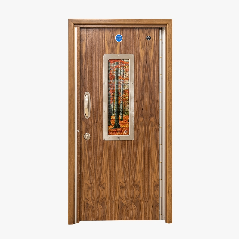 SWING Anti-Barricade Door System with personalised Duralux Secure Vision Panel.