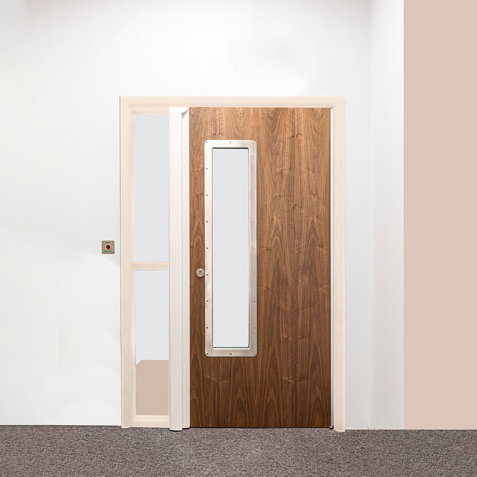 Psych ward anti ligature door with access control.